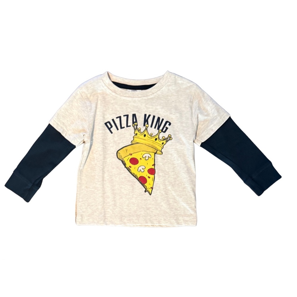 MISH Kids Pizza King Long Sleeve Thermal 2FER Tee Boys size 2 NWOT